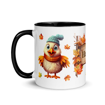 Add Your Name Coffee Mug 11oz | Personalized Autumn Fall Animal Chicken