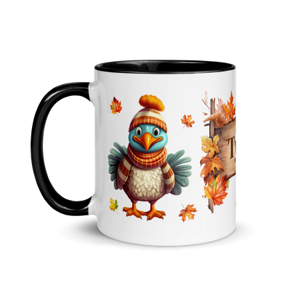 Add Your Name Coffee Mug 11oz | Personalized Autumn Fall Animal Turkey