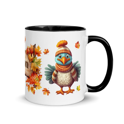 Add Your Name Coffee Mug 11oz | Personalized Autumn Fall Animal Turkey