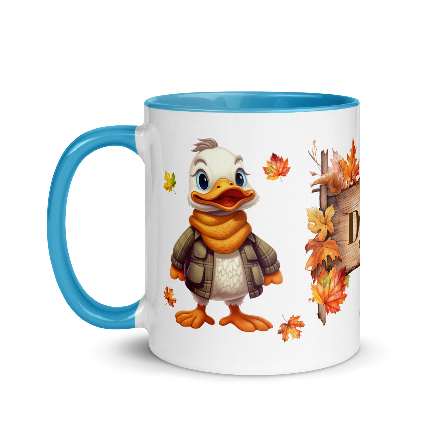 Add Your Name Coffee Mug 11oz | Personalized Autumn Fall Animal Duck