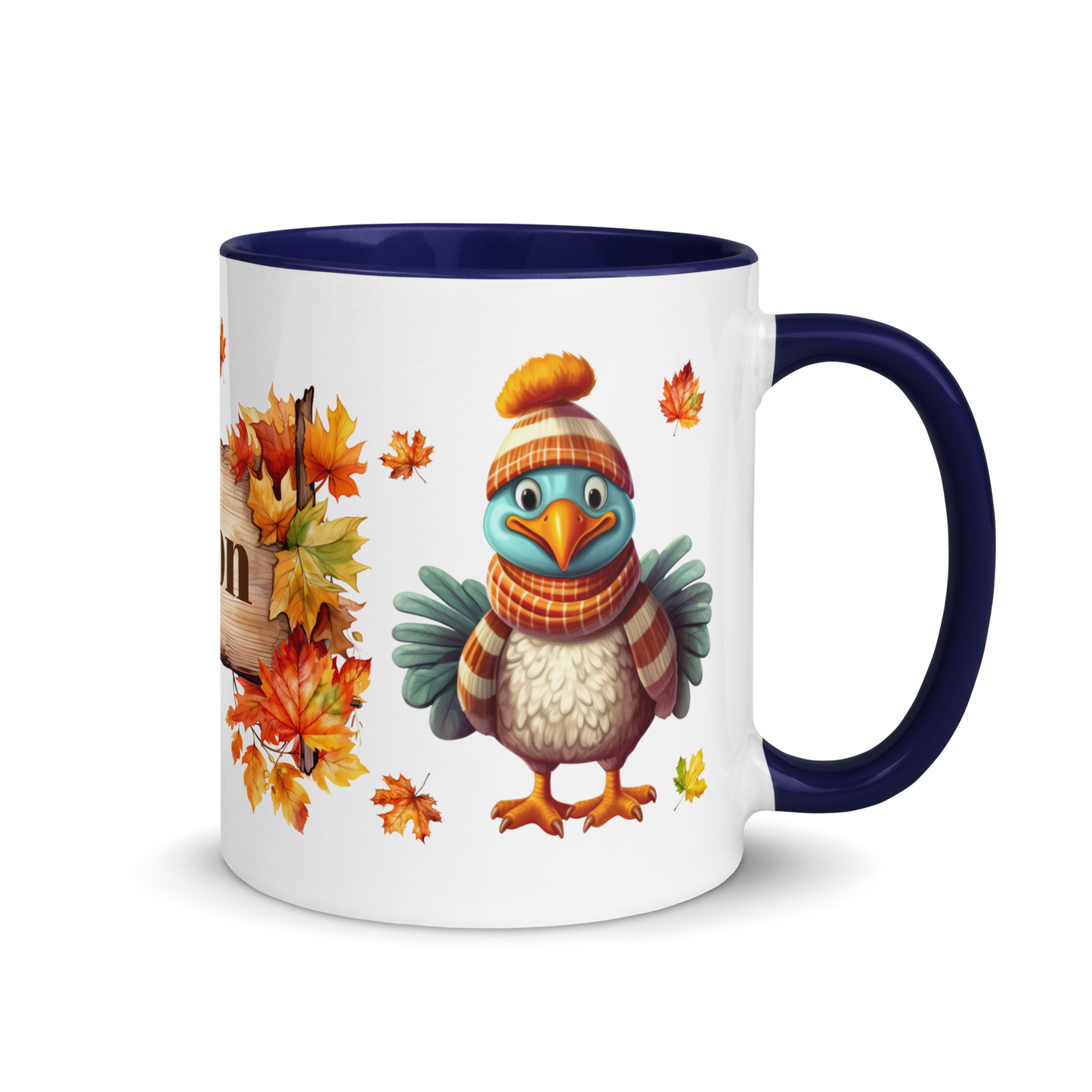 Add Your Name Coffee Mug 11oz | Personalized Autumn Fall Animal Turkey