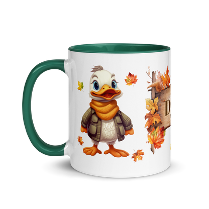 Add Your Name Coffee Mug 11oz | Personalized Autumn Fall Animal Duck