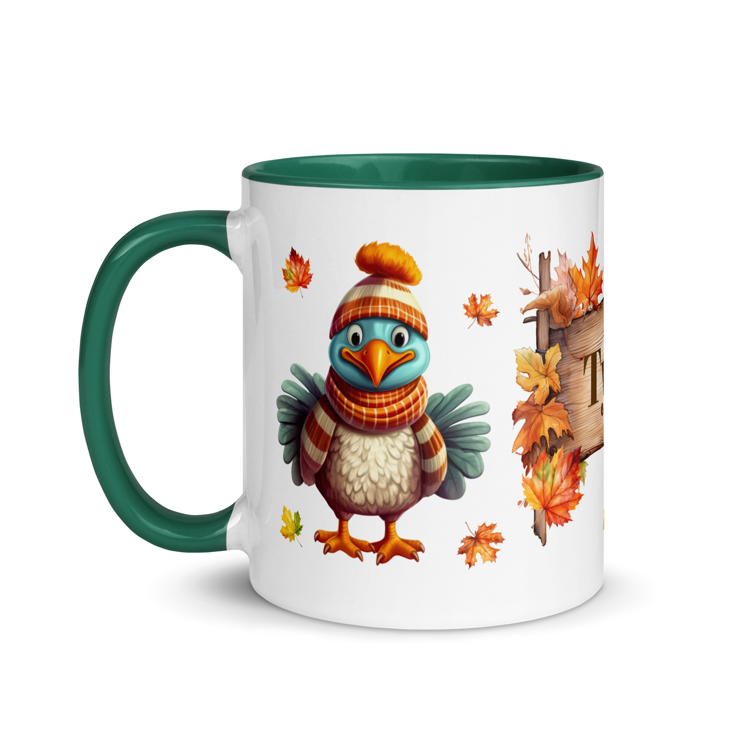 Add Your Name Coffee Mug 11oz | Personalized Autumn Fall Animal Turkey