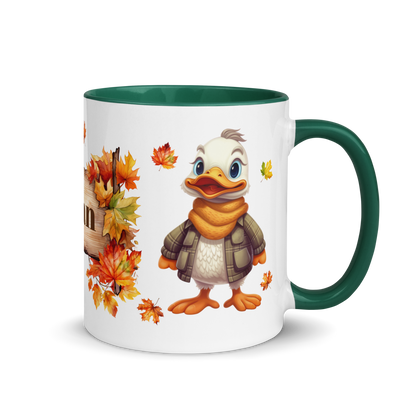 Add Your Name Coffee Mug 11oz | Personalized Autumn Fall Animal Duck