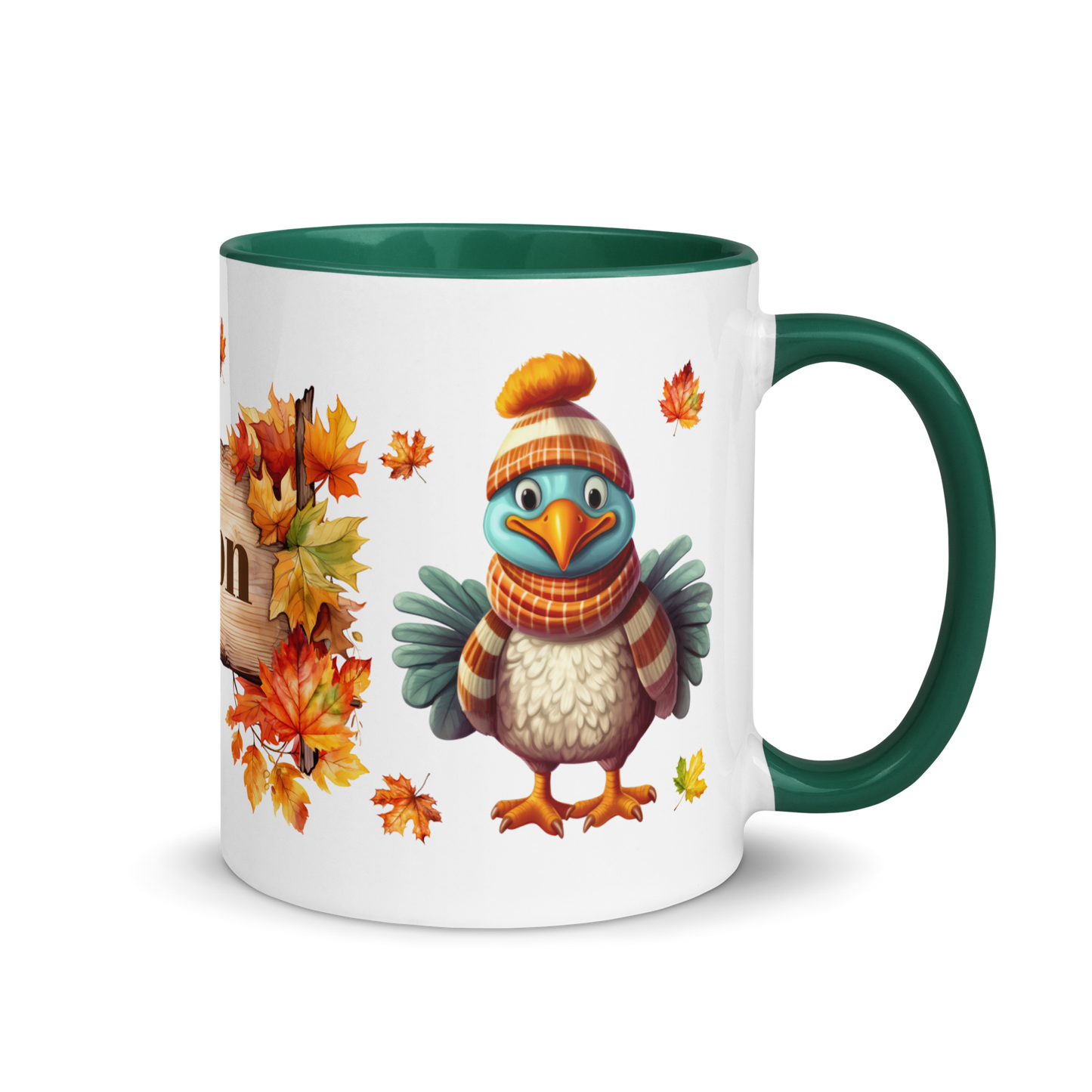 Add Your Name Coffee Mug 11oz | Personalized Autumn Fall Animal Turkey