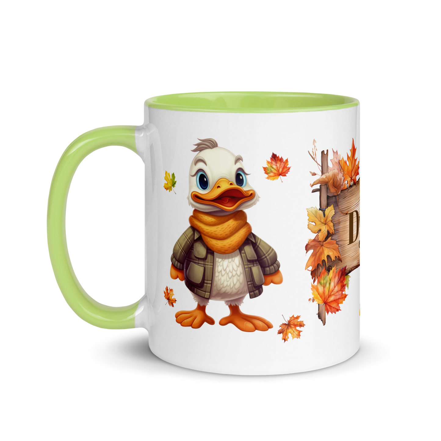 Add Your Name Coffee Mug 11oz | Personalized Autumn Fall Animal Duck