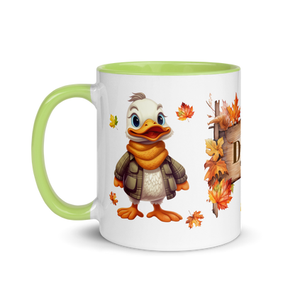 Add Your Name Coffee Mug 11oz | Personalized Autumn Fall Animal Duck