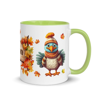 Add Your Name Coffee Mug 11oz | Personalized Autumn Fall Animal Turkey