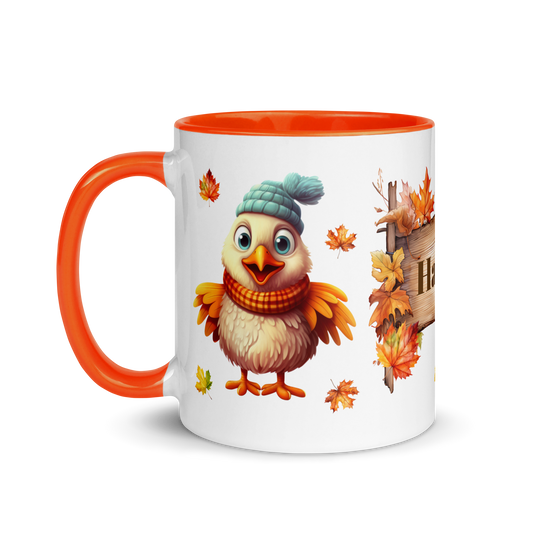 Add Your Name Coffee Mug 11oz | Personalized Autumn Fall Animal Chicken