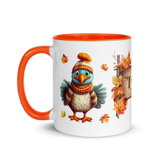 Add Your Name Coffee Mug 11oz | Personalized Autumn Fall Animal Turkey