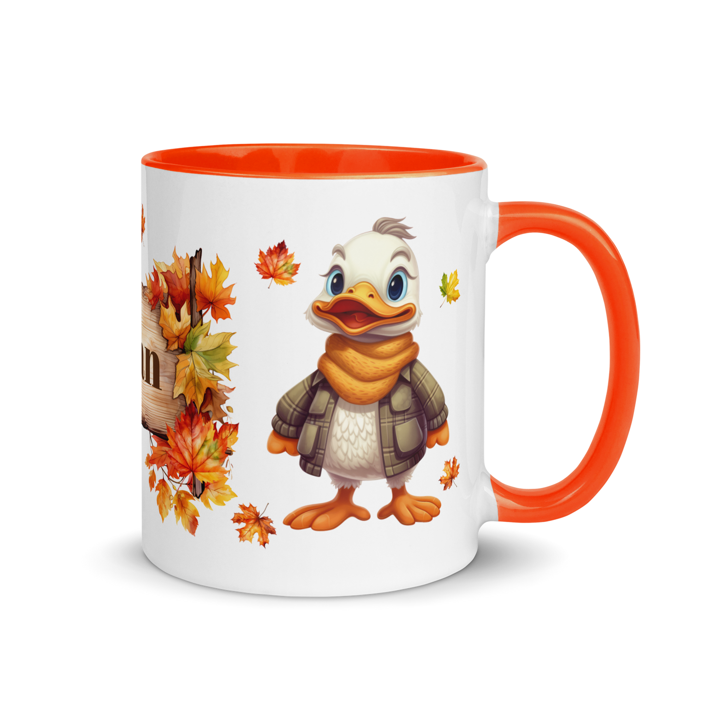 Add Your Name Coffee Mug 11oz | Personalized Autumn Fall Animal Duck