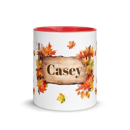 Add Your Name Coffee Mug 11oz | Personalized Autumn Fall Animal Cat