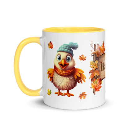 Add Your Name Coffee Mug 11oz | Personalized Autumn Fall Animal Chicken